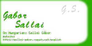 gabor sallai business card